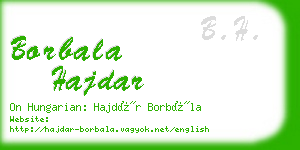 borbala hajdar business card